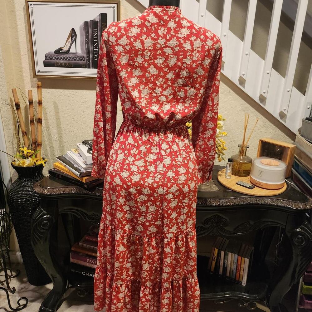 Zara Midi Dress Floral Print Size S - Picture 5 of 5